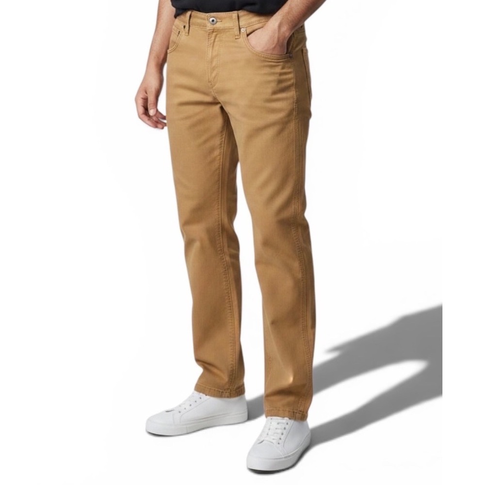 American Eagle Outfitter Tapered Jeans Pants Khaki Brown 34/32 Fits 34/30 Retro